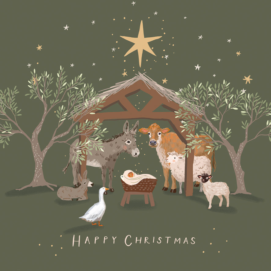 By The Manger - Pack of 10 Christmas Cards