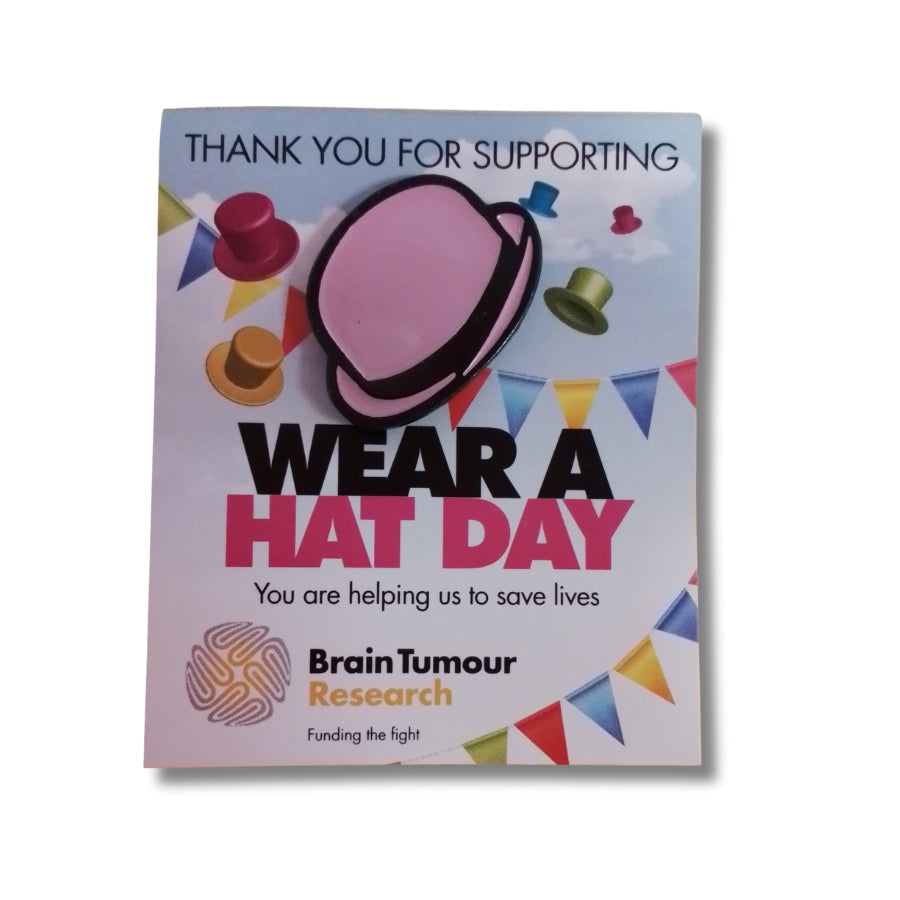 Pink Bowler Hat - Hat Pin Badge