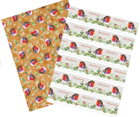 Fluffy Robins Gift Wrap and Tags