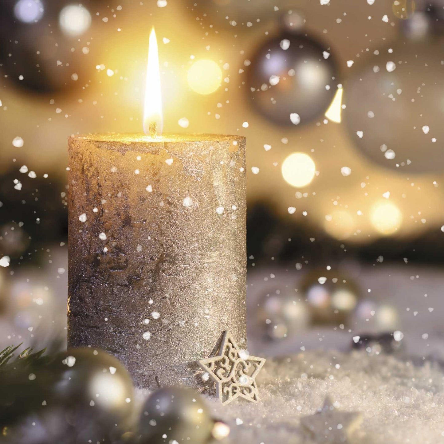 Silver Candle Christmas Cards | Pack of 10 | Brain Tumour Research