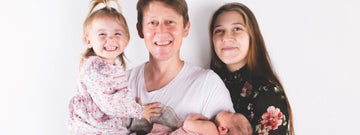 Gavin Hawke who died of an ependymoma pictured with his wife Alisha and daughters Evelyn and Elizah