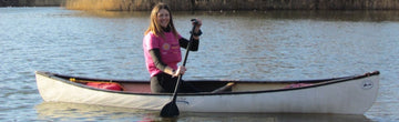 Brain Tumour Research supporter Heidi Clevett in her canoe training for her 100km challenge to raise money to find a cure 