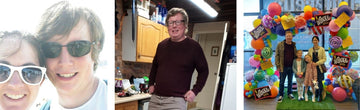 Brain cancer patient Andrew during brain tumour treatment