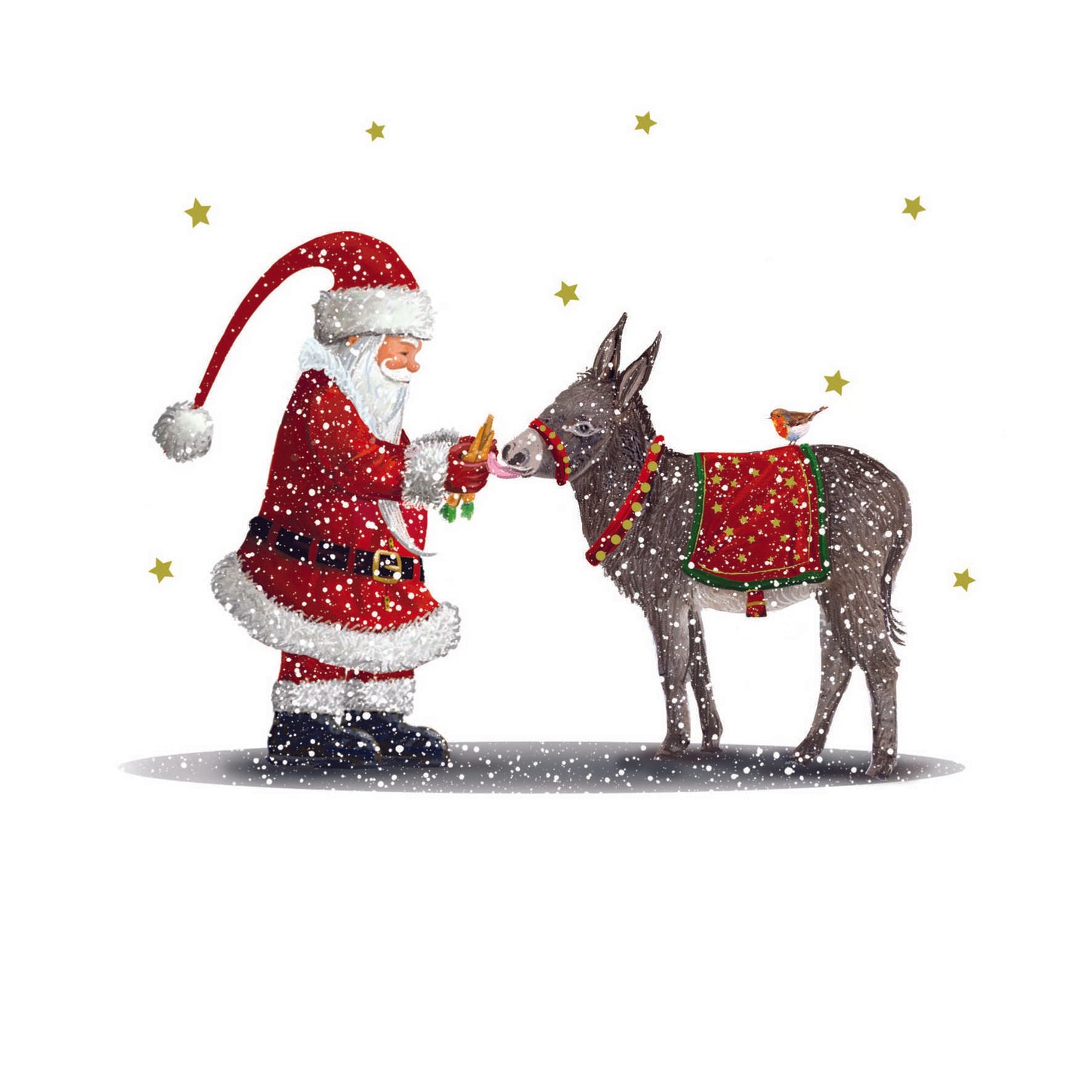 Santa and Donkey - Christmas -  Cards - Pack of 10 - New this Christmas 2023