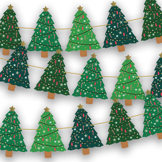 Festive Trees Bunting - Christmas 2023