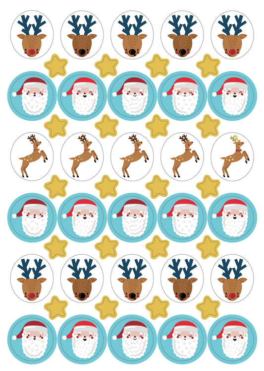 Santa & Reindeer Sticker Packs - Christmas 2023
