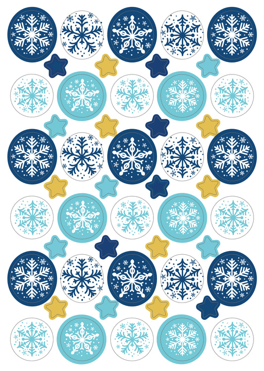 Stars & Snowflakes Sticker Packs - Christmas 2023