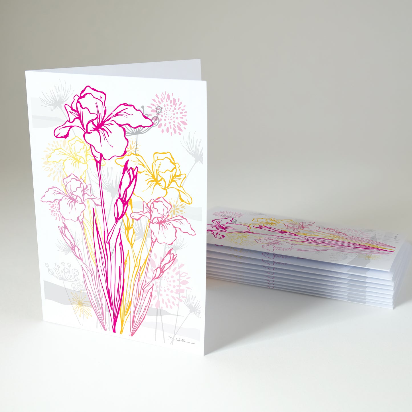 Iris Floral Notelets | Iris Note Cards | Brain Tumour Research