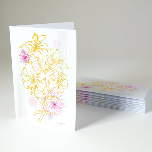 Lily Floral Notelets | Lily Note Cards | Brain Tumour Research 