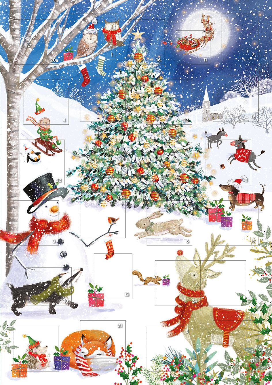 Christmas Joy Advent Calendar With Christmas Tree