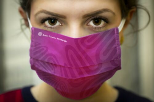 Pink Microfibre Breathable Face Mask | Brain Tumour Research