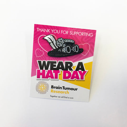 Steam Punk Pin Badge | Wear A Hat Day | Brain Tumour Research