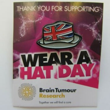 Union Jack Pin Badge | Wear A Hat Day | Brain Tumour Research